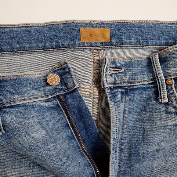 MOTHER Womens High Waisted Rascal Ankle Jeans 31 Love Gun Distressed Fra… - Picture 6 of 16